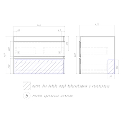 Тумба под раковину Фуста 700-0-2 (Фостер) навесная дуб золотой
