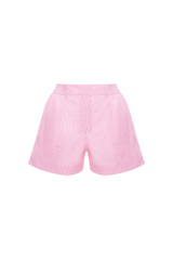 Шорты из хлопка с гульфиком в полоску KOS Розовый