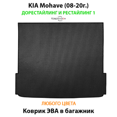Коврик ЭВА в багажник авто для Kia Mohave (08-20г.) дорестайлинг и рестайлинг 1