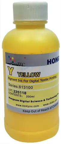 Текстильные чернила DCTEC Y718 yellow (желтые) 200 мл (813100-Y-200)
