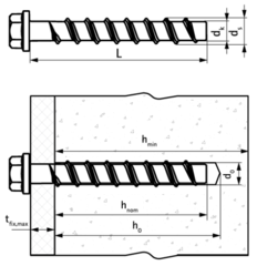 Walraven WCS1H 8 x 70 мм анкер-шуруп по бетону (6253408)