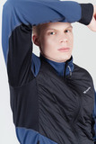 Премиальный костюм для лыж и зимнего бега Nordski Hybrid Blue-Black
