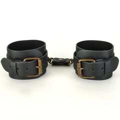 Черные кожаные наручники IDEAL - 