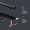 Am.Pm W01SC-S11-060-05BM MasterFlow Трап для душа линейный универс затвор Slim line 60см цвет черн мат