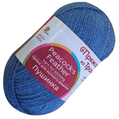 Пряжа "Пушинка", 50% шерсть, 50% козий пух, 50 гр. - 225 м, св. джинса