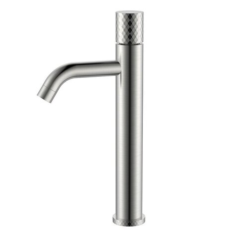 Boheme 122-NB Смеситель STICK для умыв. выс. Nikel Brush высокий с ручкой DIAMOND