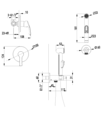 Смеситель с гигиеническим душем встраиваемый LEMARK, STRIKE – LM1119C