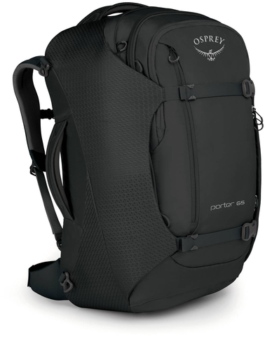 Картинка рюкзак для путешествий Osprey Porter 65 Black - 1