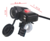 Универсальная розетка 2xUSB+12V на руль