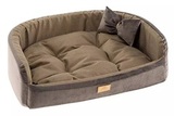 Диван-кровать для кошек и собак Ferplast Harris 65, коричневый, 64x48x17 см