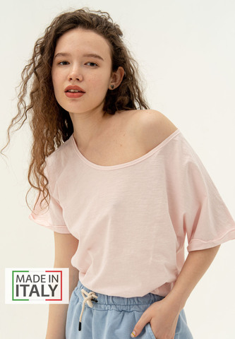 Футболка оверсайз Bowery NYC Slub Lady Pink