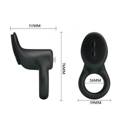 Эрекционное кольцо с вибрацией и доп. стимуляцией Cobra