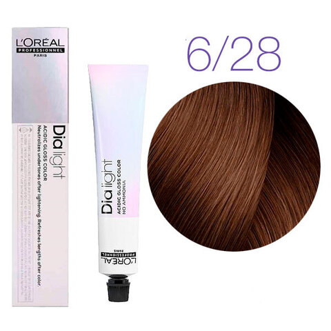 L'Oreal Professionnel Dia Light 6.28 (Темный блондин перламутровый мокка) - Краска для волос