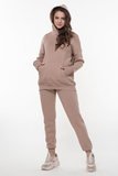 Утепленный спортивный костюм для беременных и кормящих 16025 бежевый