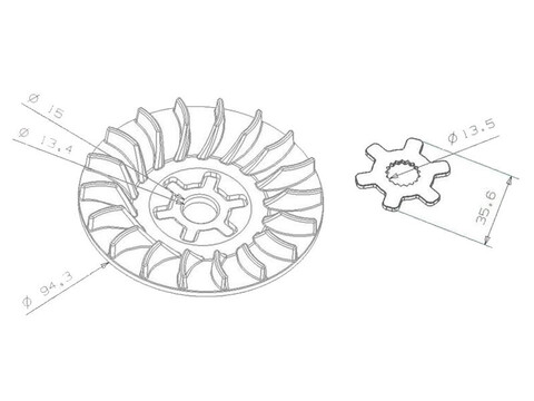 Наружный шкив вариатора NARAKU - Minarelli