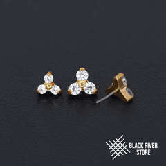 Trio Crystal PVD Yellow Б/Р