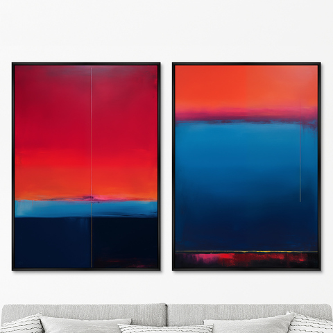 ArtNoMore - Набор из 2-х репродукций картин на холсте Landscape Collection, Color eclipse, 2024г.