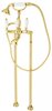 Cezares FIRST-VDP-01-Bi FIRST-VDP-01-Bi Напольный смеситель для ванны с ручным душем, исполнение хром, ручки белые