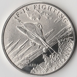 K8712, 1995, Маршалловы острова, 5 долларов  F - 16 Fighting Falcon