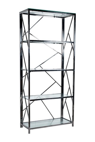 Стеллаж Garda Decor прозрачный-хром GY-SH8711BL