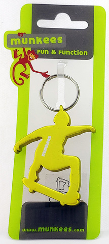 Картинка брелок Munkees 3494 Скейтбордист салатовый - 1