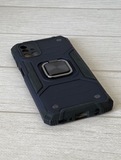 Противоударный чехол Strong Armour Case с кольцом для Samsung Galaxy M31s (Синий)