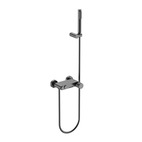 Boheme 123-GM.4 Смеситель STICK для ванны GUN METAL SPIRALE
