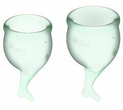 Набор зеленых менструальных чаш Feel secure Menstrual Cup - 