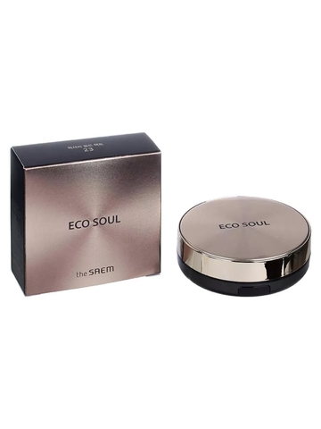 The Saem Eco Soul Luxury Gold Pact 23 Natural Beige Пудра компактная золотая 23 тон