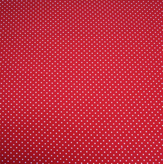 Ткань плательная Кашибо белый горох на красном, d 0,1 см