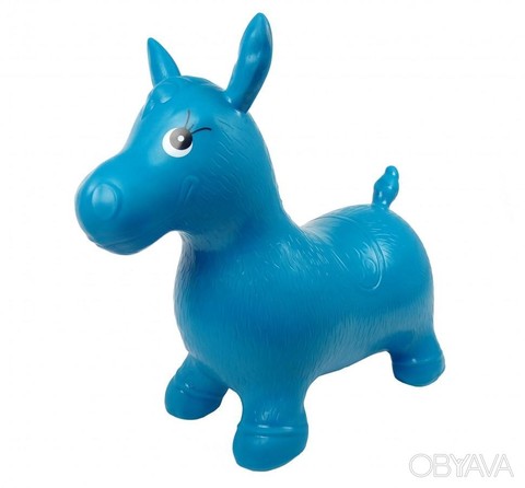 Игрушка ослик-прыгун музыкальный синий
