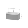 Duravit White Tulip Тумбочка подвесная,  410x984x458 мм, 1 выдвижной ящик, цвет: Nordic White Satin matt WT424203939