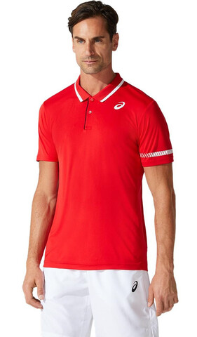 Поло теннисное Asics Court M Polo Shirt - classic red