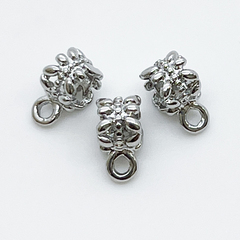 Бейл, цвет серебро (родий), размер 9*4 мм, цена за 1 шт