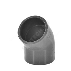 Отвод ПВХ серый под клеевое соед Дн 160х45гр Ру16 напорный Aquaviva ELW16045