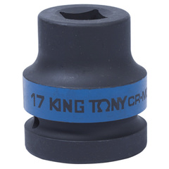 KING TONY (851417M) Головка торцевая ударная четырехгранная 1", футорочная, 17 мм