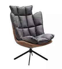 Кресло DC-1565G, коричневый/серый/ноги металл