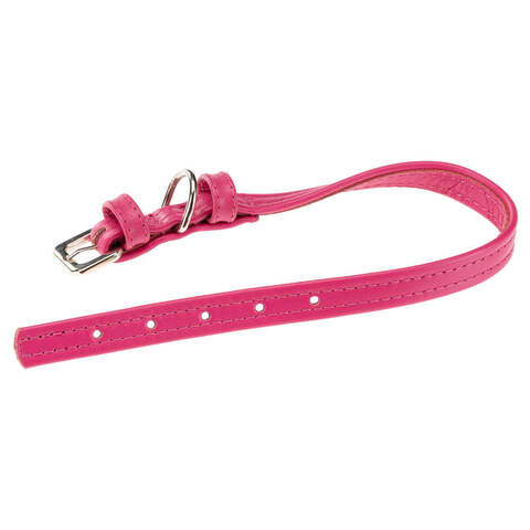 Ferplast ошейник VOGUE FLAT CF15/36 из натуральной кожи, фуксия