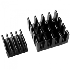 RA027 Набор радиаторов ACD Black Aluminum Heat Sink set (14*14*7mm + 9*9*5mm) for Raspberry Pi3 B, Pi3 B+, Pi4