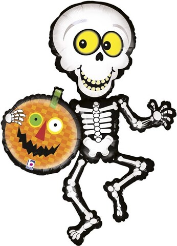 Фигура Скелет с тыквой