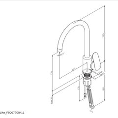 Смеситель для кухни с каналом для питьевой воды, черный, AM.PM Like - F8007722