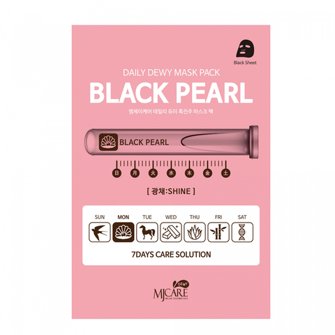 Mijin Daily Dewy Маска тканевая для лица c экстрактом жемчуга Mj Care Daily Dew Mask Pack Black Pearl