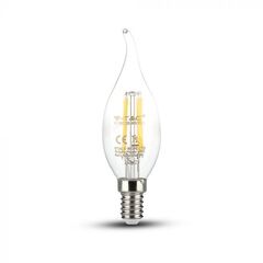 Лампа светодиодная, филамент V-TAC, E14, 4 Вт, 2700К, SKU 4302