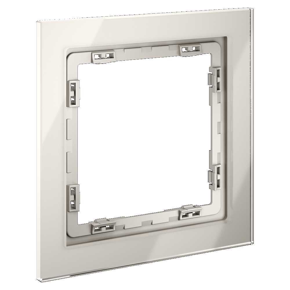 Рамка стеклянная Voltum S70 на 1 пост, (кашемир, стекло) VLS110103