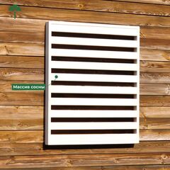 Панель для стен деревянная Эпларо 88х76 см, органайзер хранения из массива сосны для сада, балкона и прихожей, белая