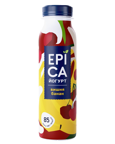 Йогурт Эпика питьевой Вишня-Банан 2,5% 260гр