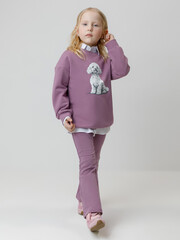 джемпер  для девочки  КР 302883/лиловый 3220 к649