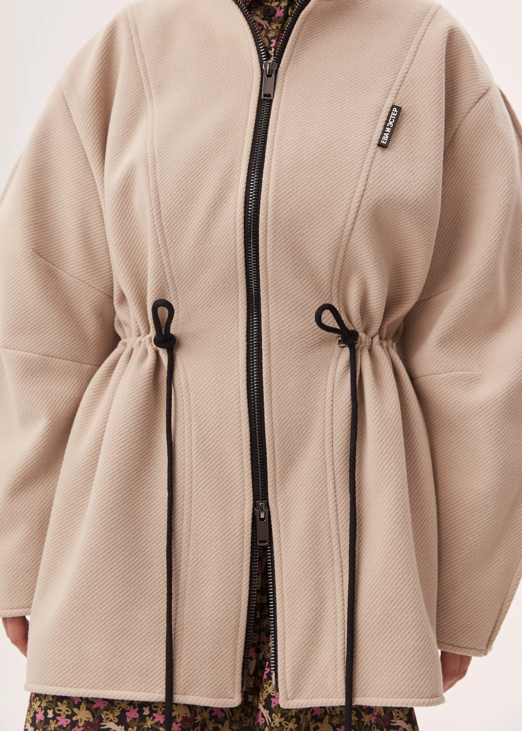 Парка MAGIC FLOWERS бежевого цвета