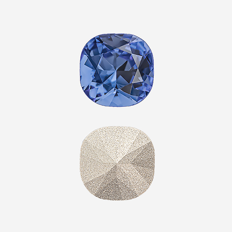 Кристалл Кушон (Сushion), оттенок "Сапфир"/"Sapphire", 10мм