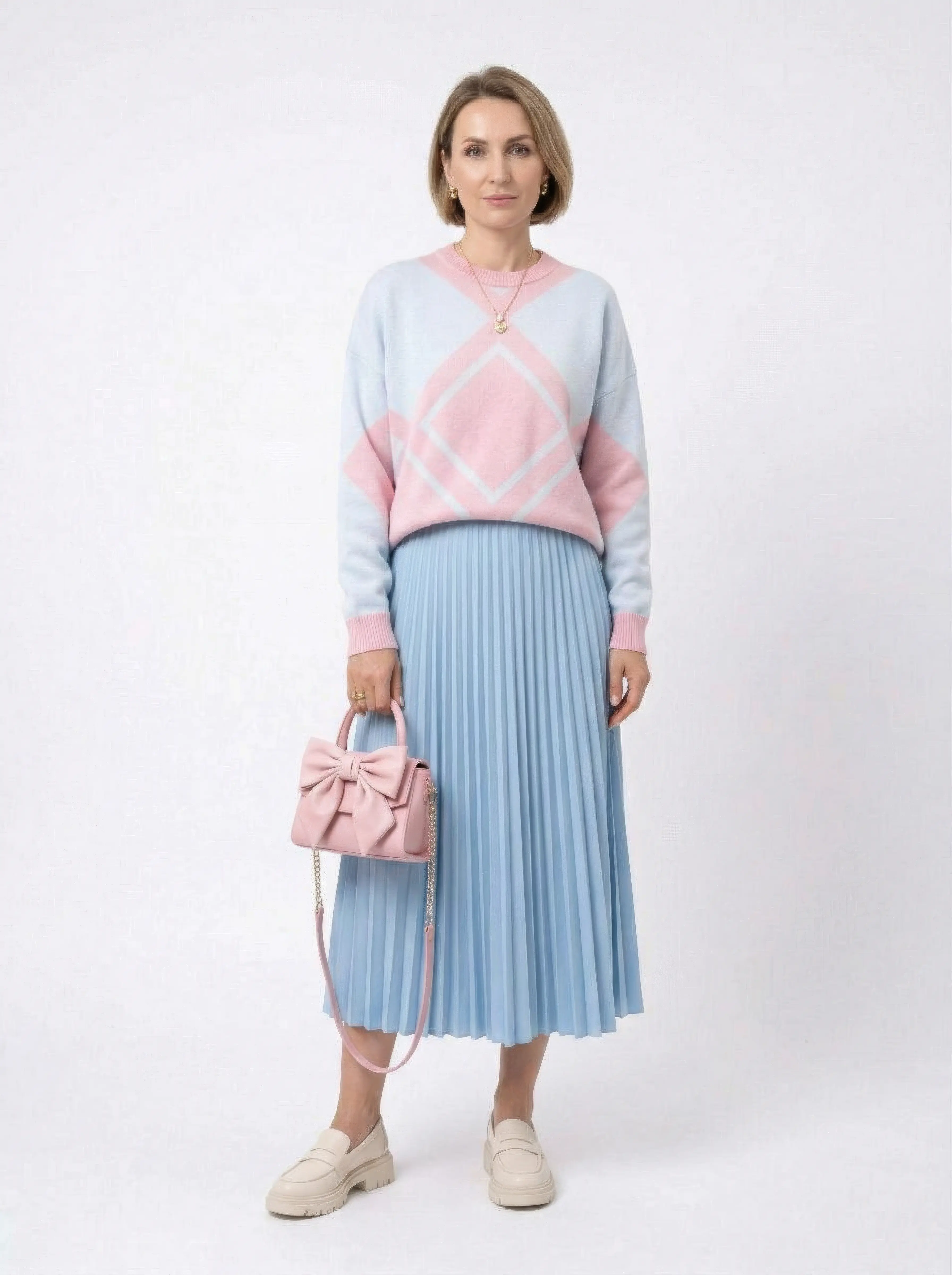 Джемпер свободный со спущенным плечом